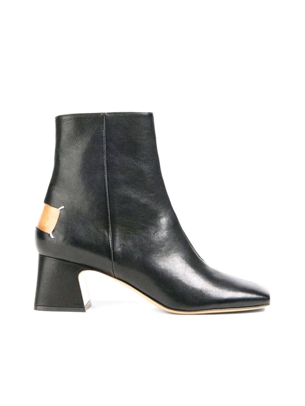 RRP$1290 MAISON MARGIELA Leather Ankle Boots US6 UK3 EU36 Black .